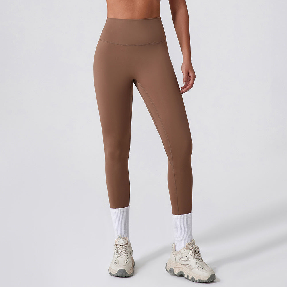 New Yoga Pants Seamless Nude Feel Women's Peach Hip High Waist Hip Lift Sports Fitness