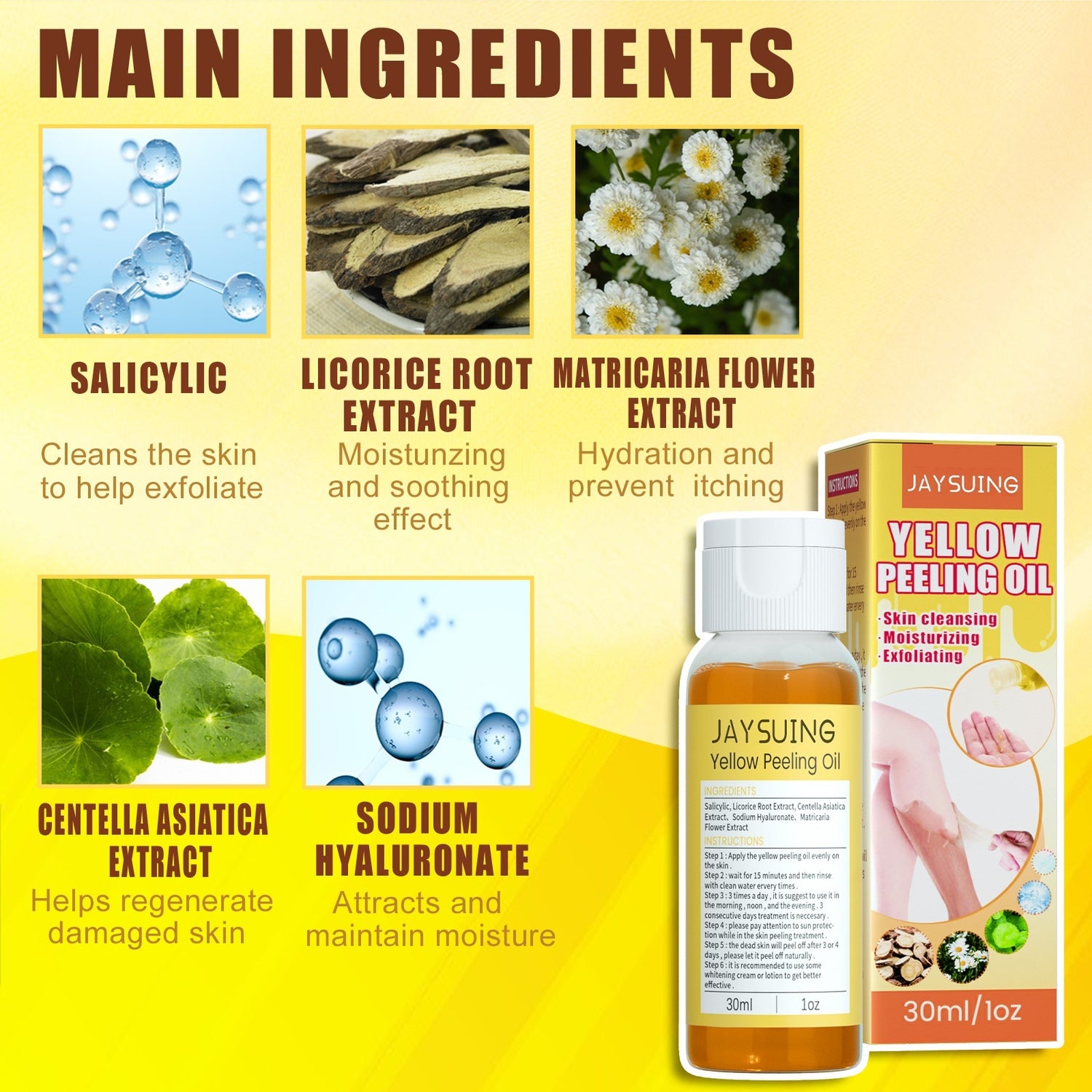 Tender Brightening Body Cleaning Yellow Skin Oil