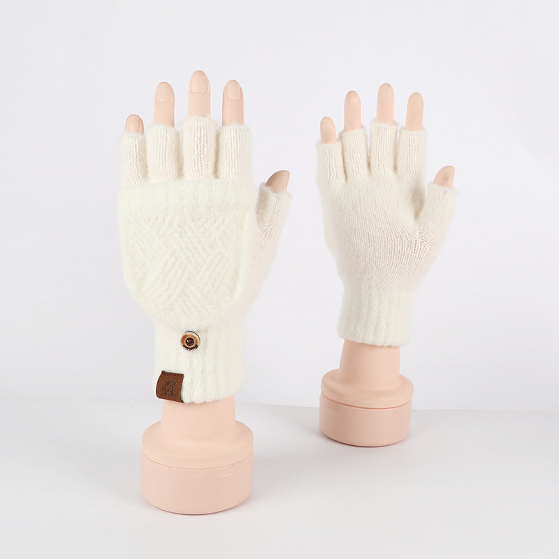 Winter Warm Flip Rhombus Gloves