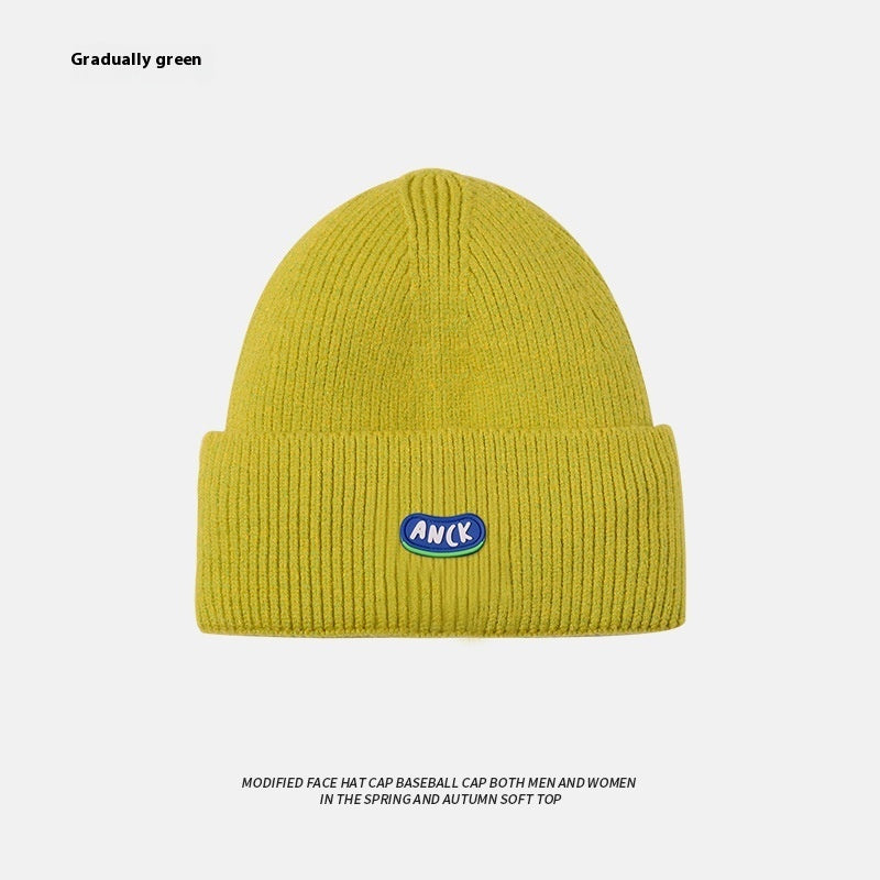 Beige Woolen Cap Women's Hat Ins