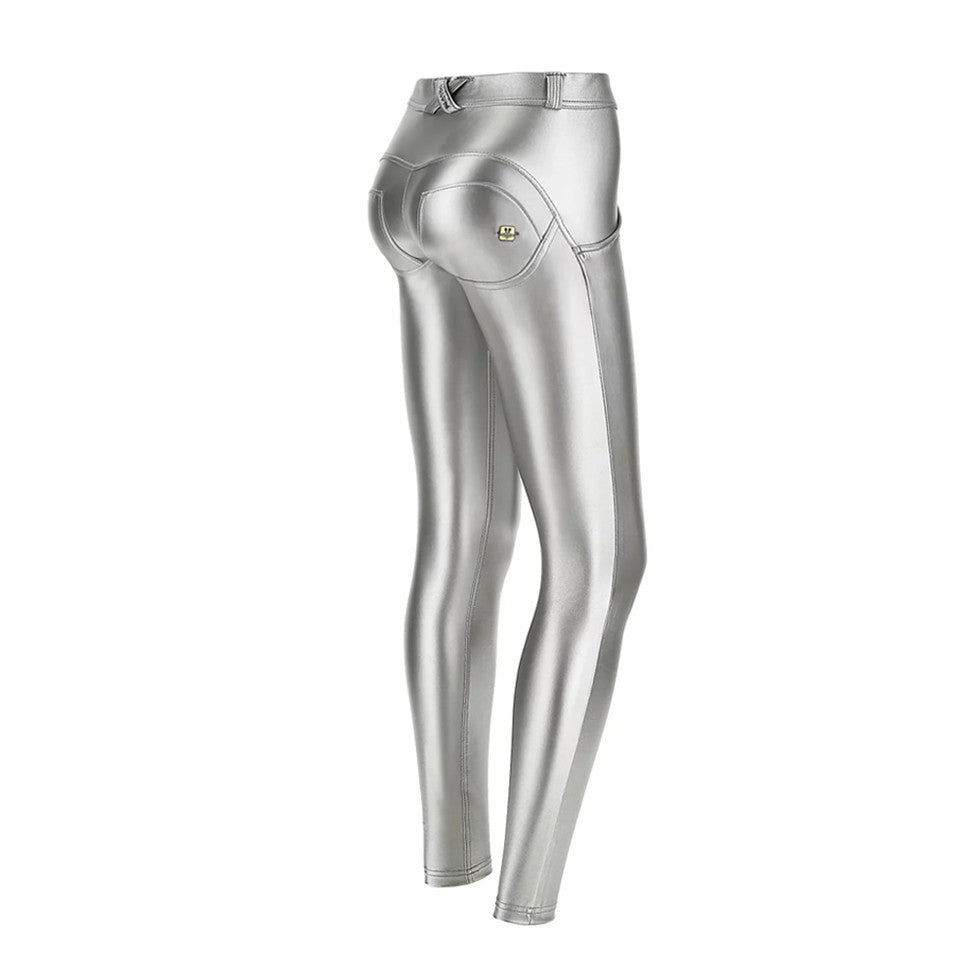 Silver Faux Leather Pants