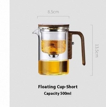 One Click Herb Infuser Tea Filter Glass Teapot 500ml