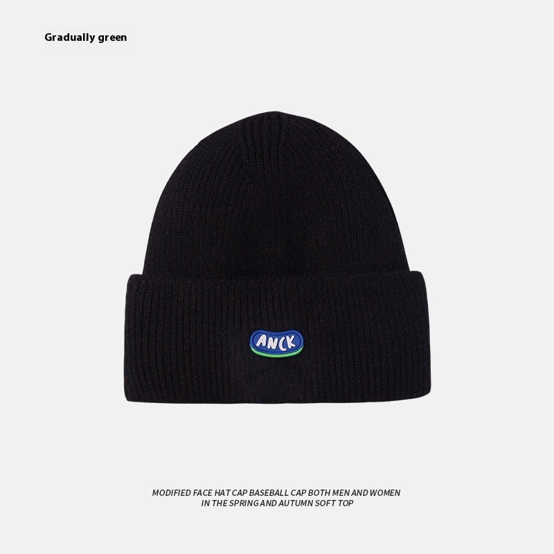 Beige Woolen Cap Women's Hat Ins