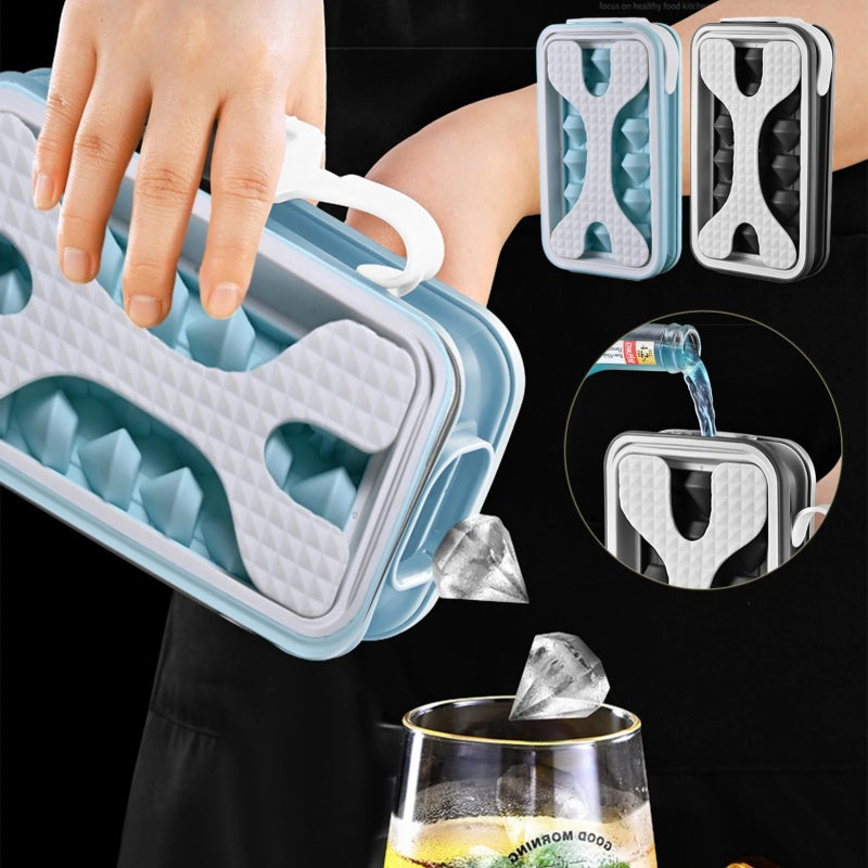 Portable Diamond-shape Ice Cube Maker Ice Tray
