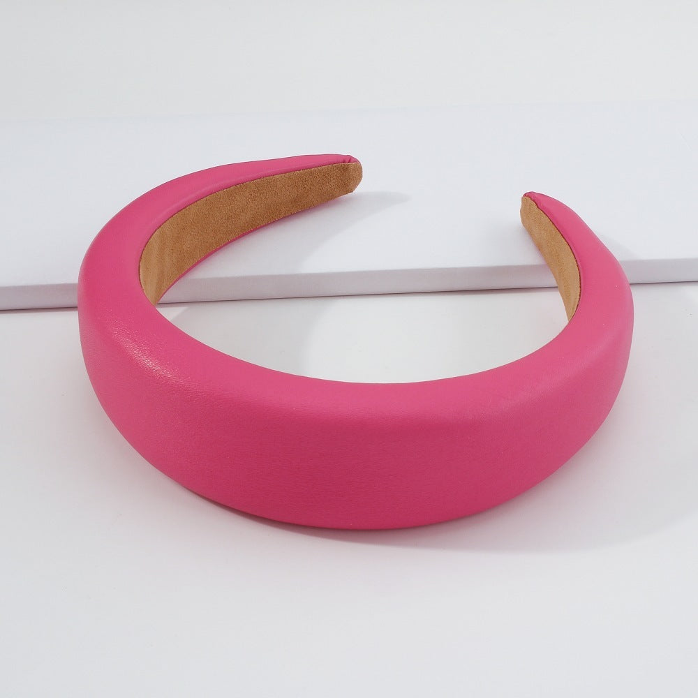 Headband With Broad Sides Pressed For Solid Color And Sweet Temperament Headband
