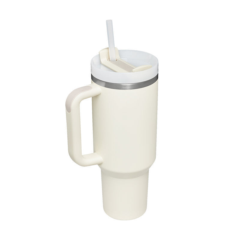 40 Oz Insulated Tumbler with Spill-Proof Lid and Drink Straw