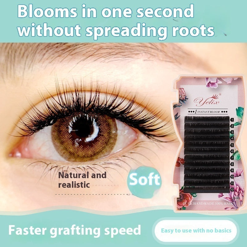 Naturally Dense Rows of Blooming False Eyelashes