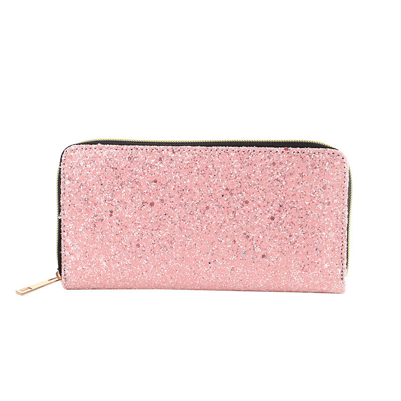 Glitter Multi Compartment Zipper Wallet