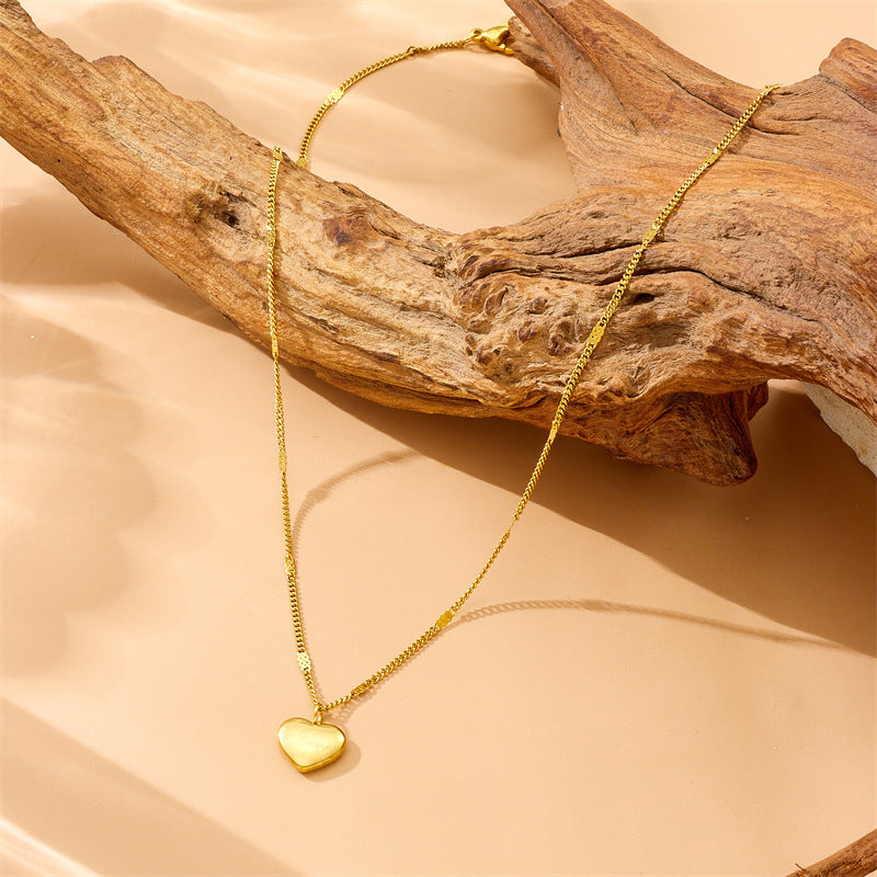Simple Gold-plated Loving Heart Necklace