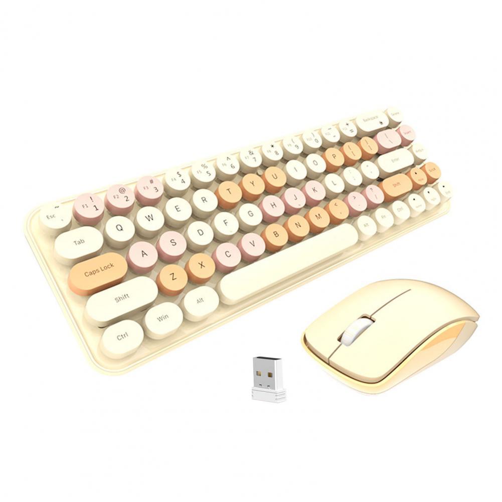 Wireless Keyboard And Mouse Set Small And Portable Lovely Female Office