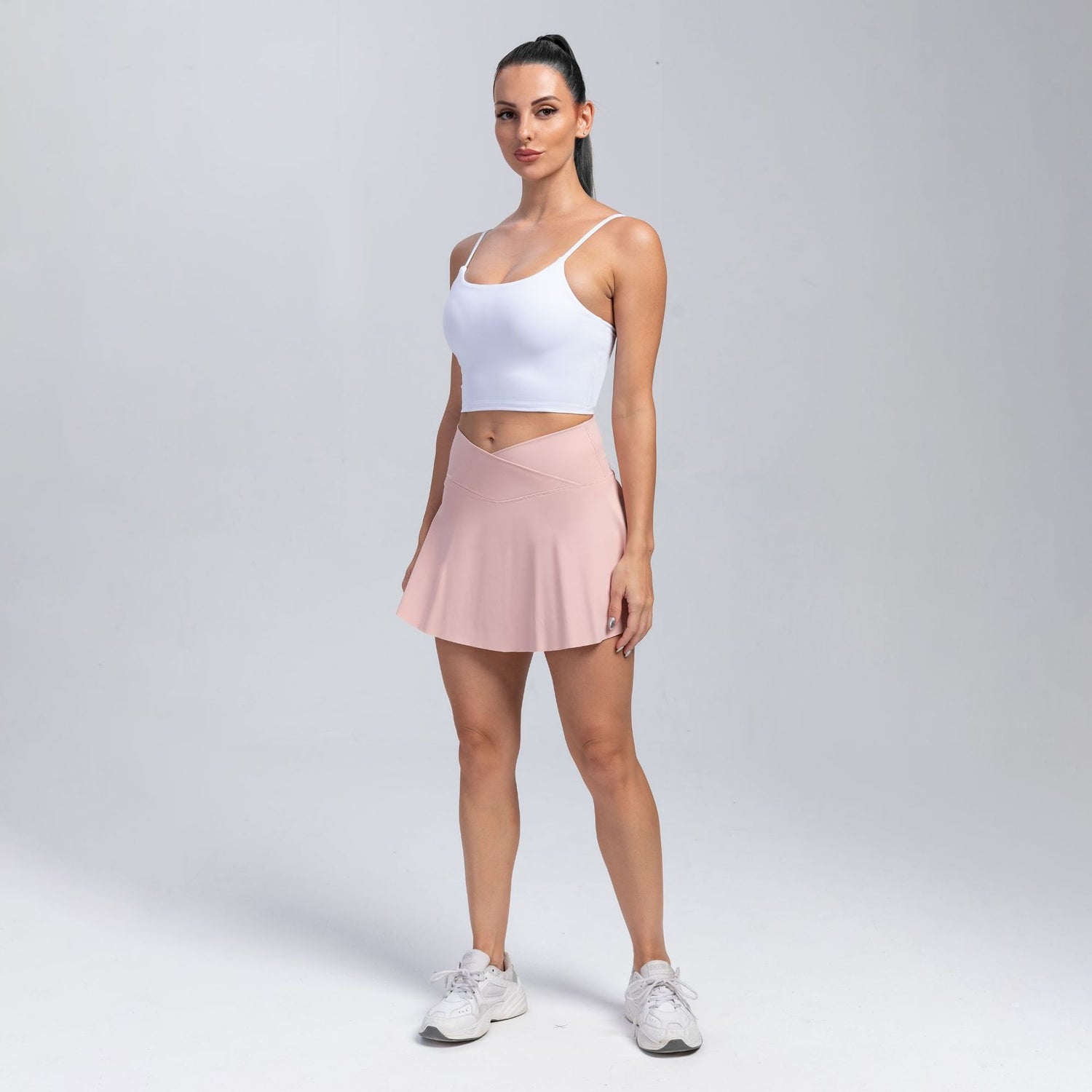 Faux Tennis Skirt Shorts