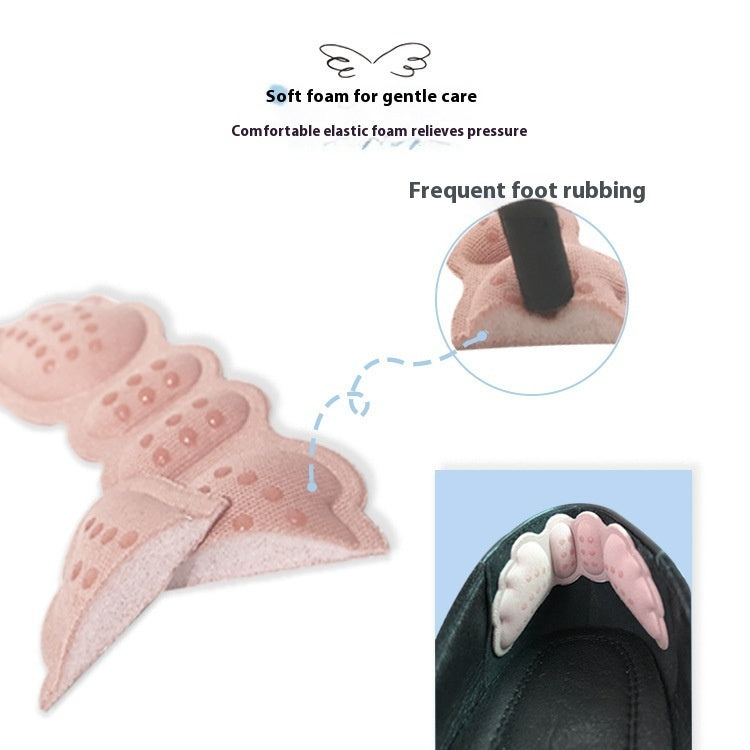 Invisible Angel Butterfly Sponge 4D Heel Grips Thickened Anti-blister Heel Grips