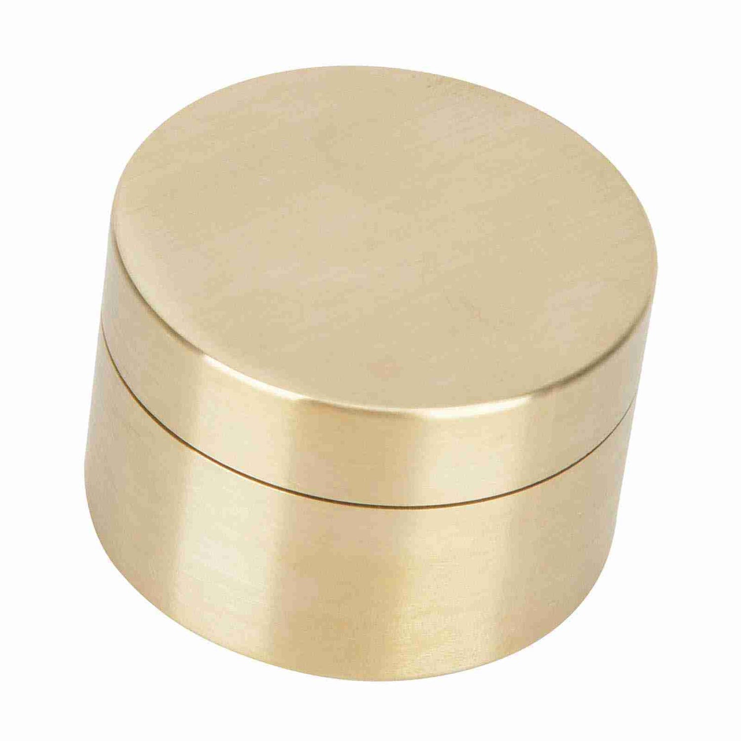 Outdoor Waterproof  Round Shape 

Brass Box Metal Jewelry Sealed Container Dustproof Moisture Proof Coin Storage Box(M )