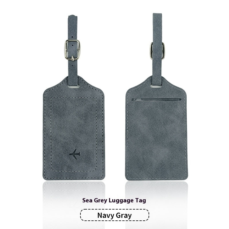 Leather Passport RFID Cover & Luggage Tag Set