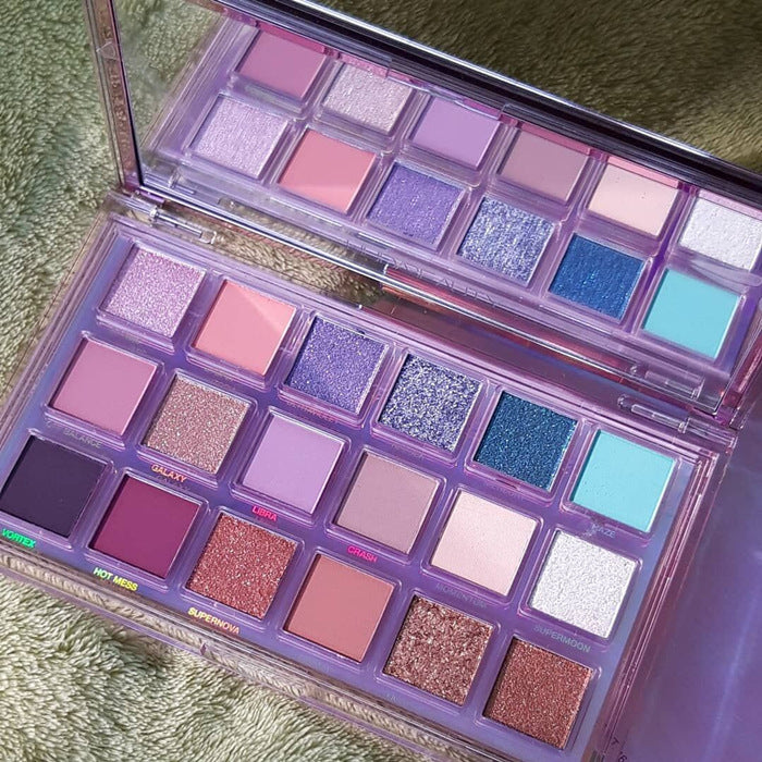 18 color eyeshadow palette earth color glitter matte