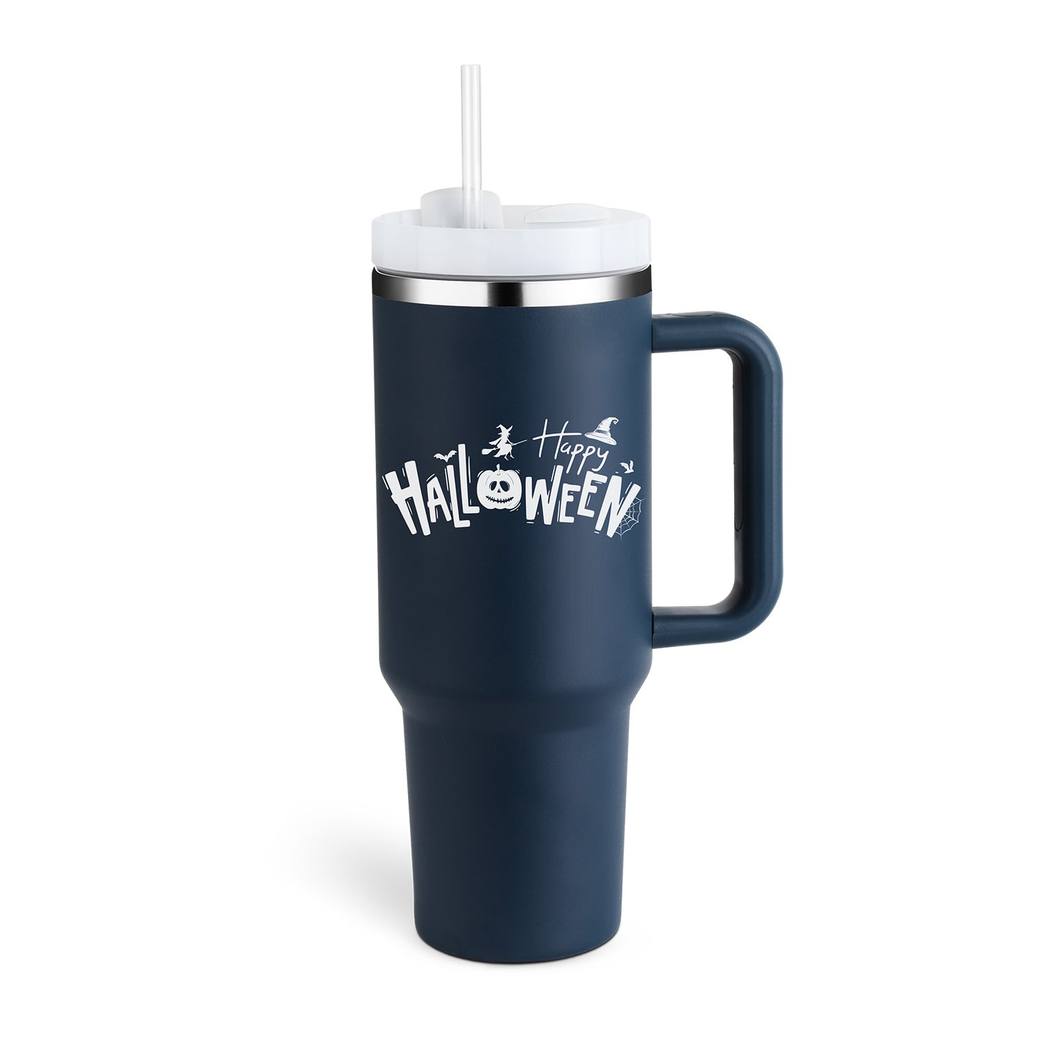 40 Oz Insulated Tumbler with Spill-Proof Lid and Drink Straw