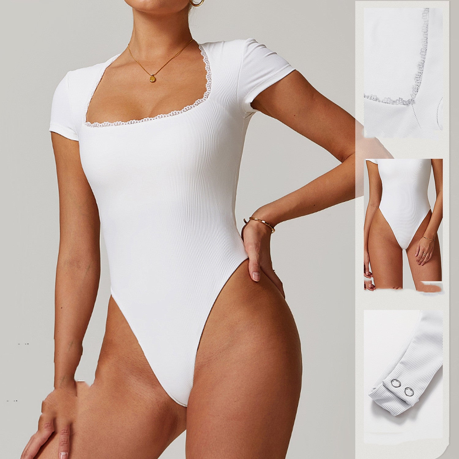 Short Sleeve Yoga Jumpsuit Women's Ballet Dance Sports