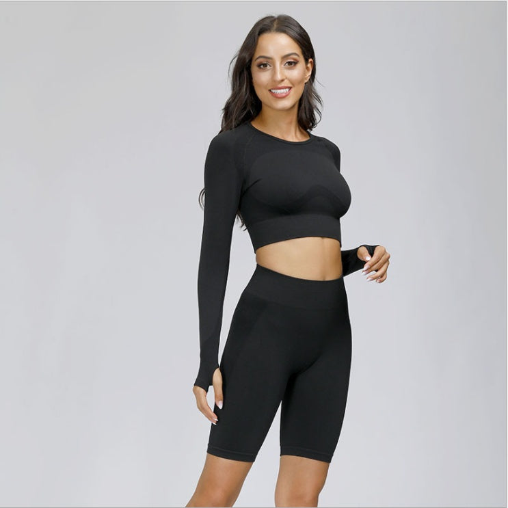 Seamless yoga long sleeve top