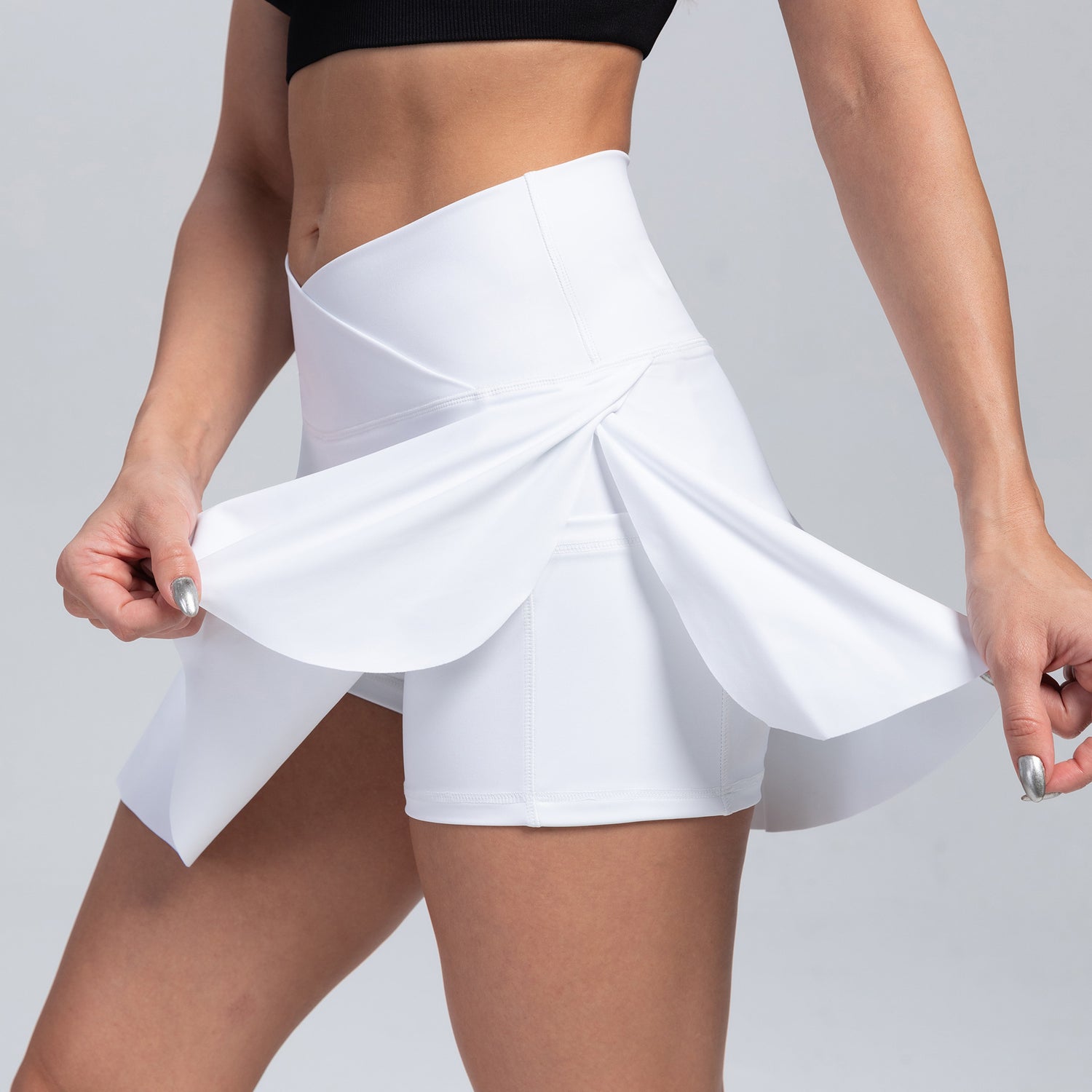 Faux Tennis Skirt Shorts