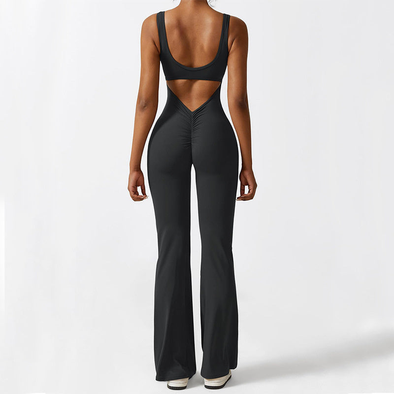 Women's Sleeveless Flare Jumpsuit