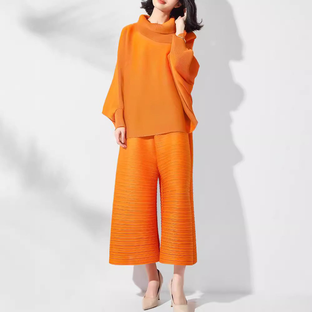 High-grade Loose Top Plus Size Wide-leg Pants Two-piece Set