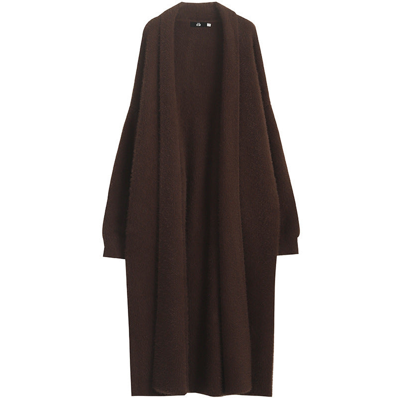 Mink Fleece Sweater Cardigan Fur Coat