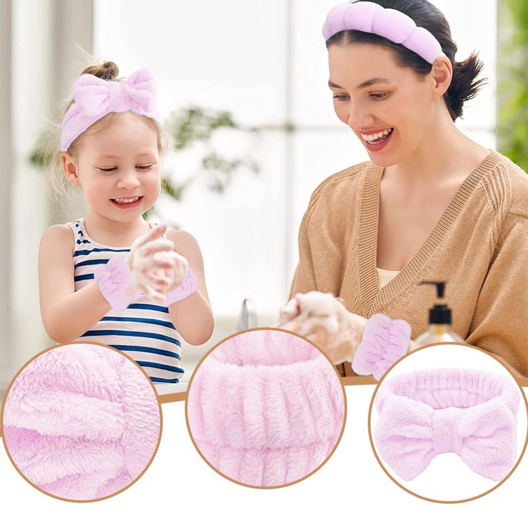 Head Clasp, Hair Dryer Hat Bracelet Headband Headband Seven-piece Grab Clip Purple