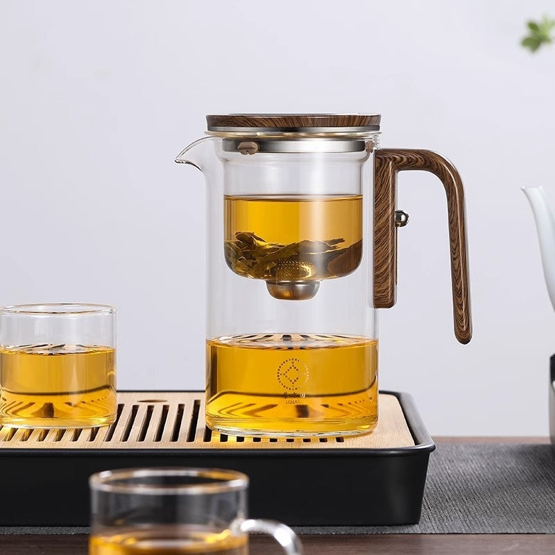 One Click Herb Infuser Tea Filter Glass Teapot 500ml