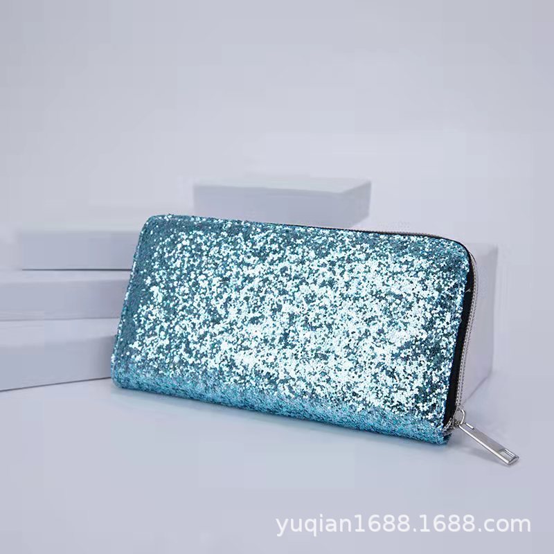Glitter Multi Compartment Zipper Wallet