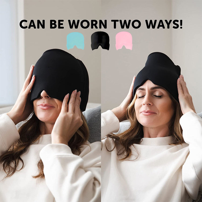 Gel Compress Eye Mask Wrap Headache Relief for Migraines, Stress, and Tension
