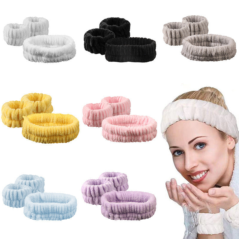 Hair Band & Wrist Cuffs Wash Set