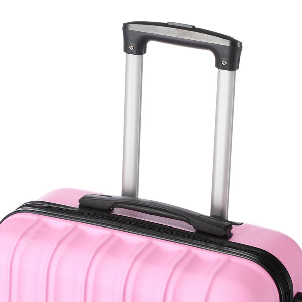 Bubble Gum Pink Luggage Set, 20in 24in 28in