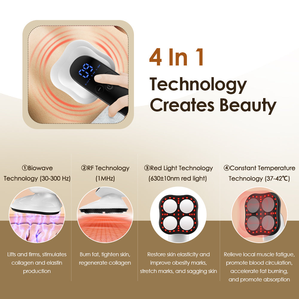 4 In 1 Cordless Electric Fat Remover Body Massager For Belly Waist Slim Fat Burning For Arm Leg Butt Cordless Body Sculpting Machine