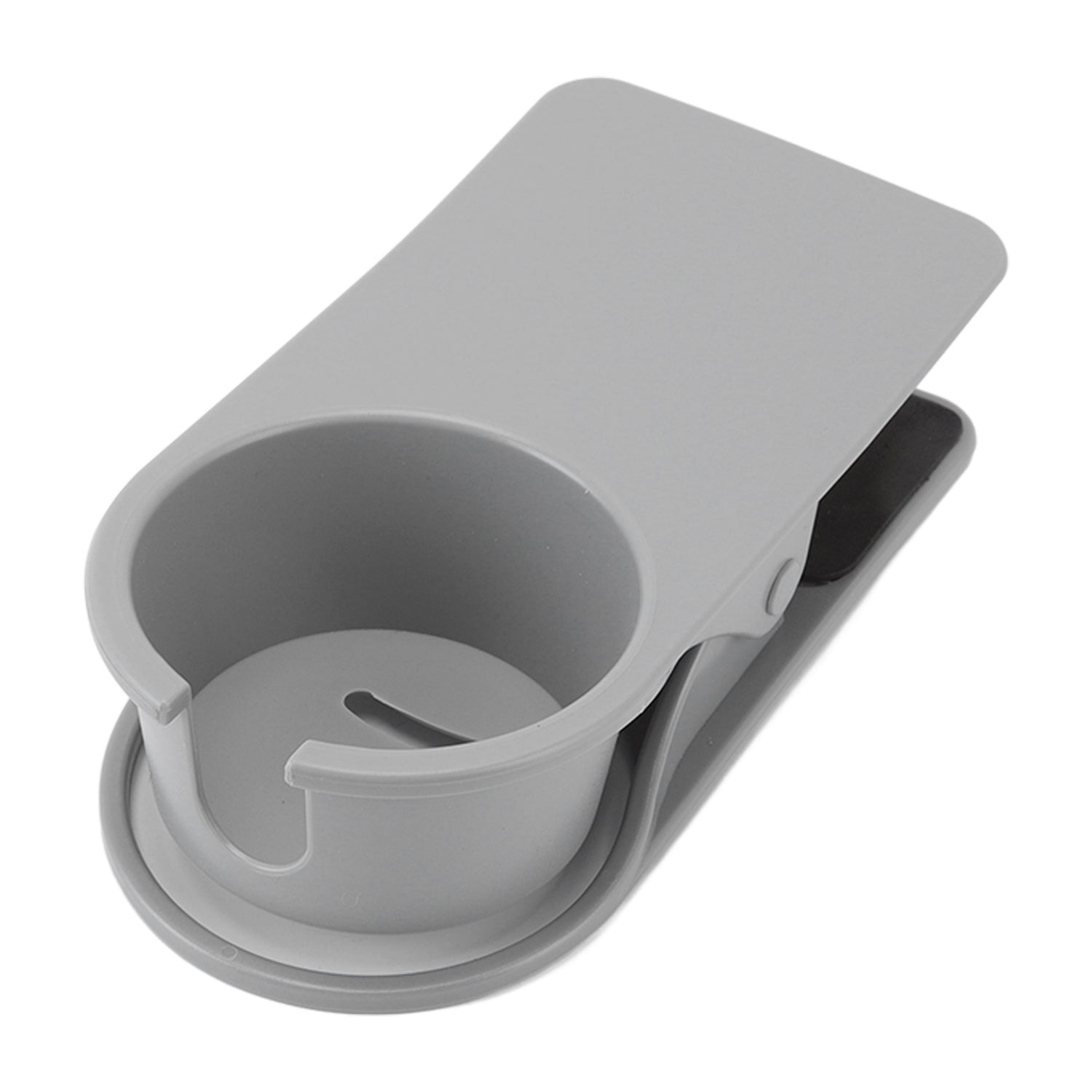Cup Holder Clip Desk Side Glass Mug Bottle Clamp Stand Plastic for Home Office Storage Grey