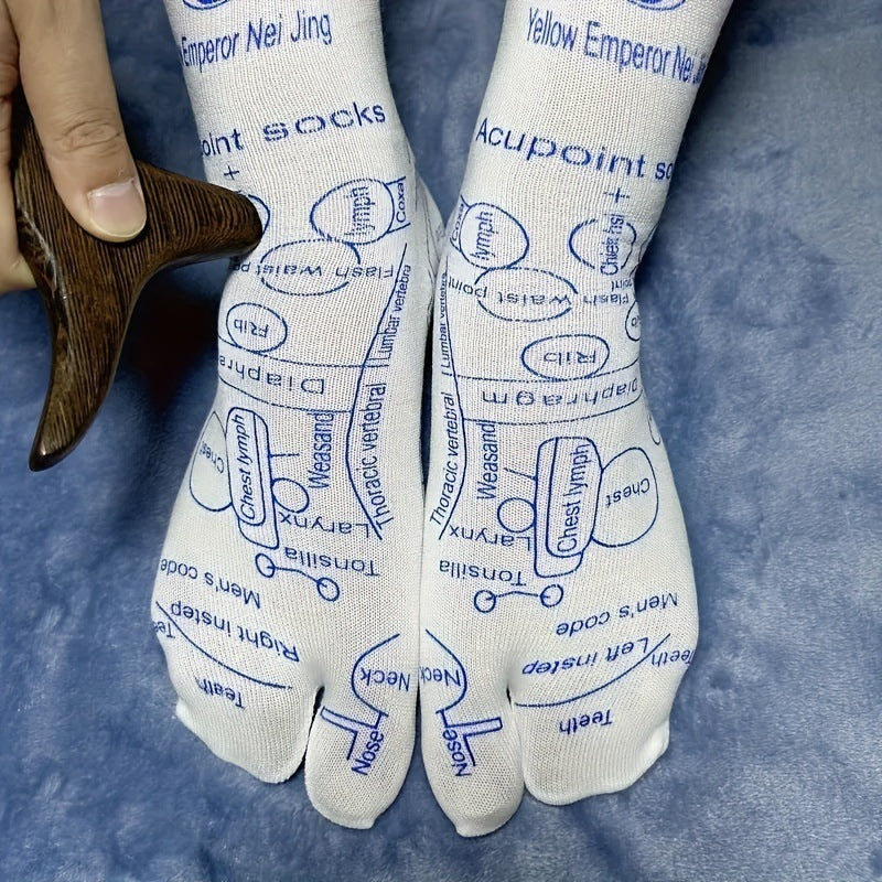 Meridian Socks Acupoint Massage Label Socks English Version