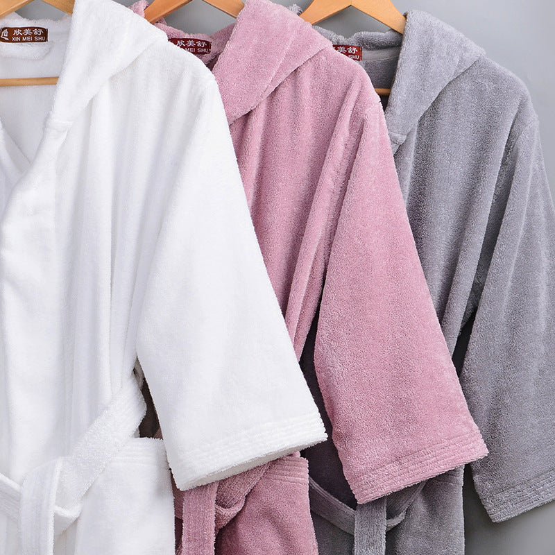 Hooded Cotton Hotel Robe