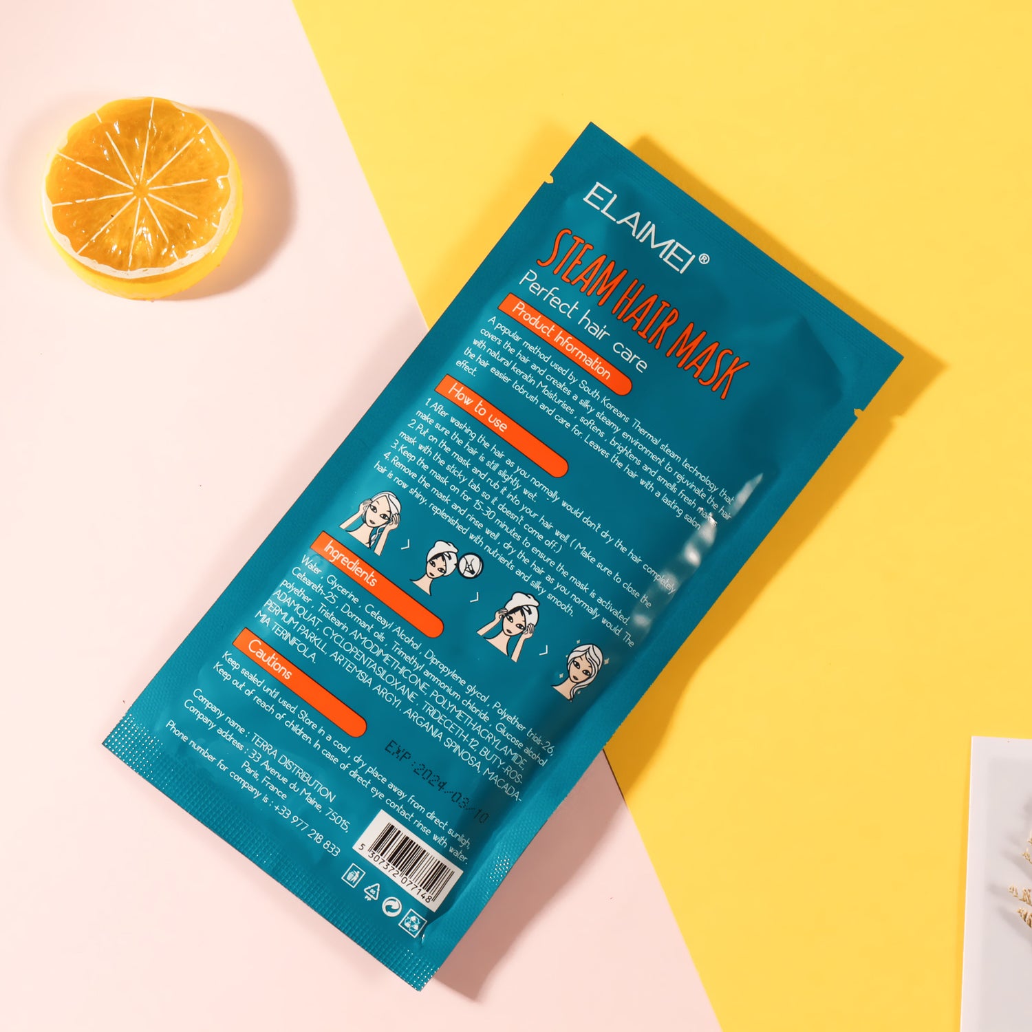 Korean Thermal Steam Mask Repair for Frizz, Deep Moisturizing