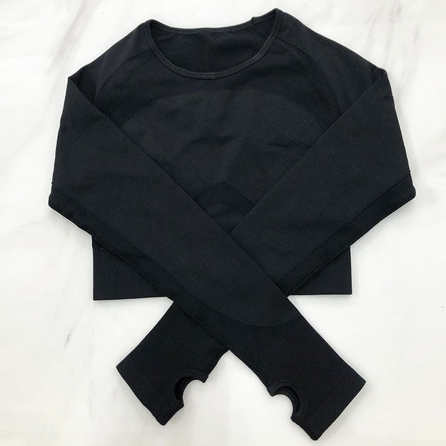Seamless yoga long sleeve top