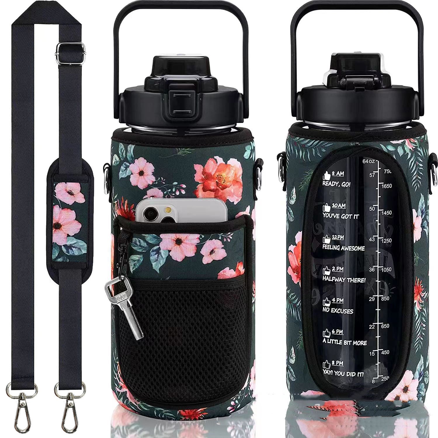 Thirst Quench Transparent Travel Bottle with Optional Travel Bag