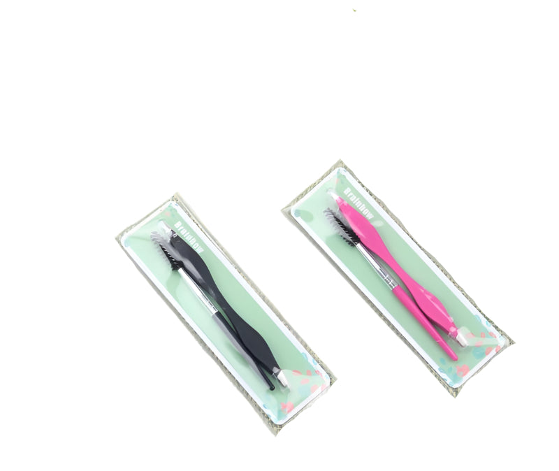 Dual-Edge Eyebrow Tweezer and Brush Set