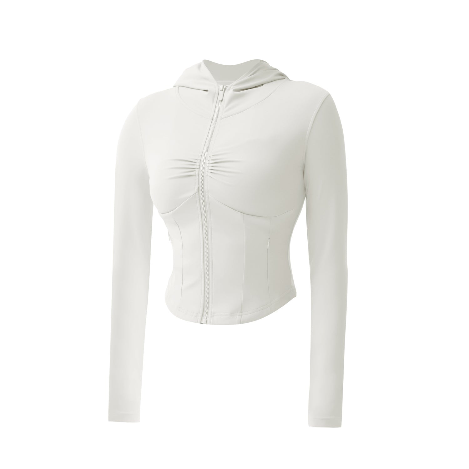 Spring And Autumn Women's Hooded Sports Jacket Slim Fit Slim Look Running Training Workout Top