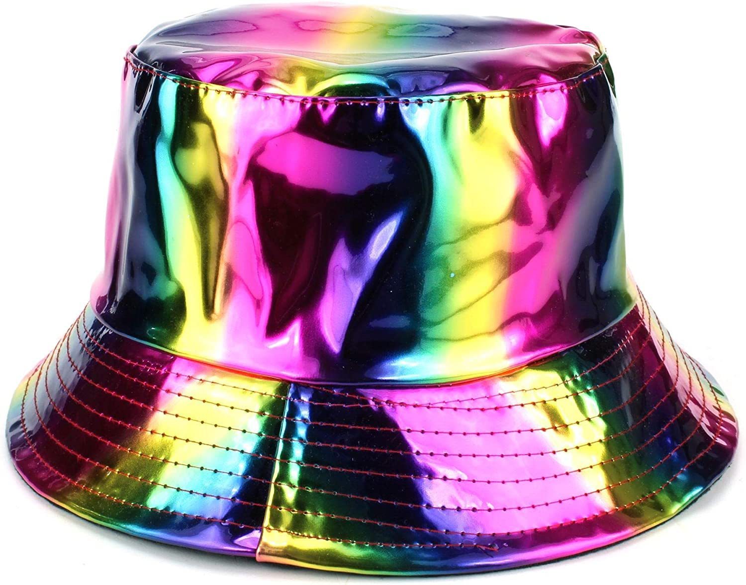 PU Laser Fisherman Hat For Men And Women On The Street