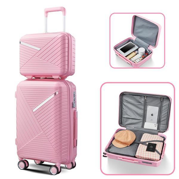 Pastel Pink 4-piece Luggage Set