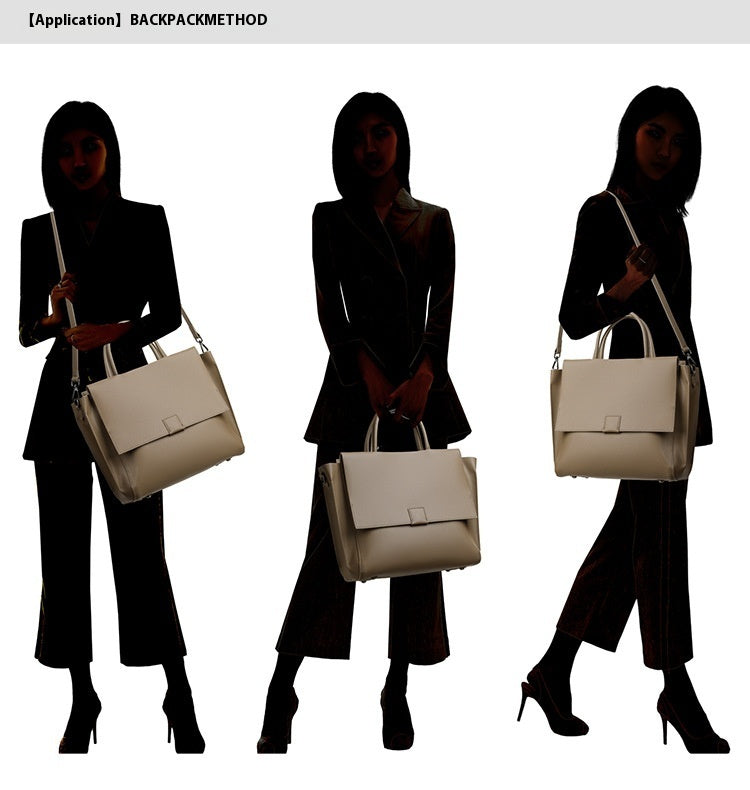 Versatile Handheld Genuine Leather Women's Shoulder Messenger Bag