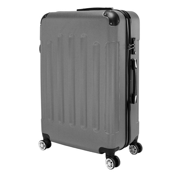 Silver Grey Hard Case Suitcase Luggage Set, 20in 24in 28in