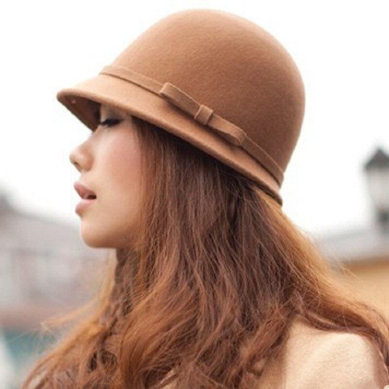Ladies Autumn Winter Bowknot Woolen Topper