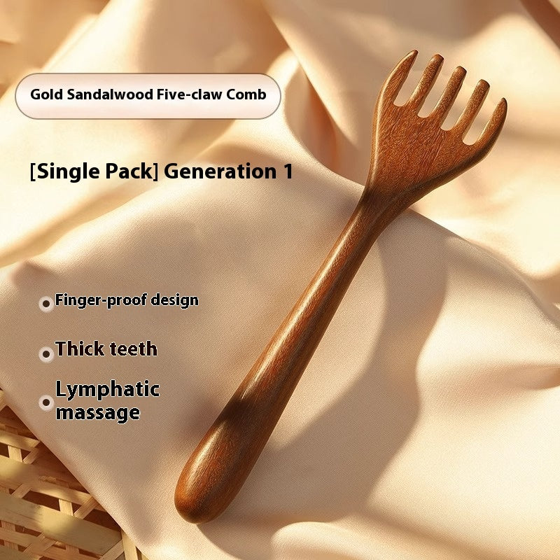Sandalwood Head Massage Comb Meridian Brush