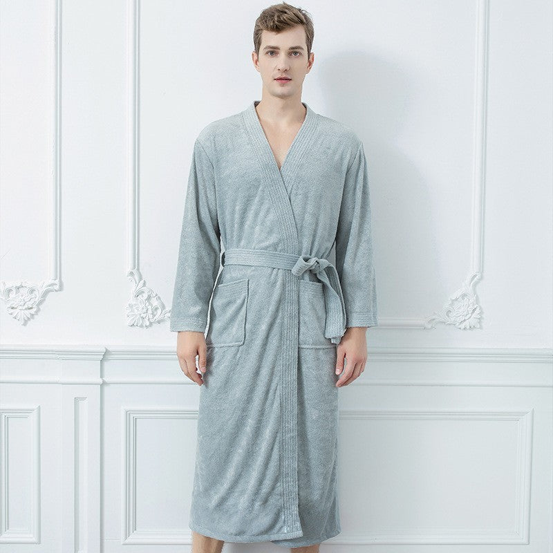 Kimono Collar Terry Bathrobe