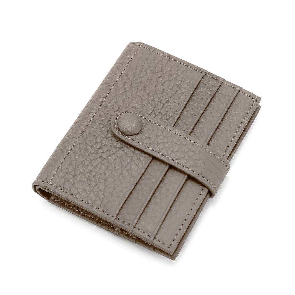 Mini Cowhide Leather ID Wallet