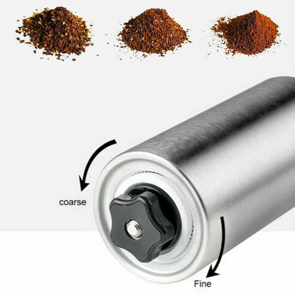 Compact Stainless Steel  Manual Coffee Grinder with Ceramic Burr Bean Mill